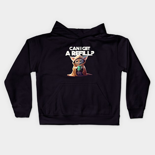 Can I Get a Refill? | Star Wars Cat Kids Hoodie by GrinTees